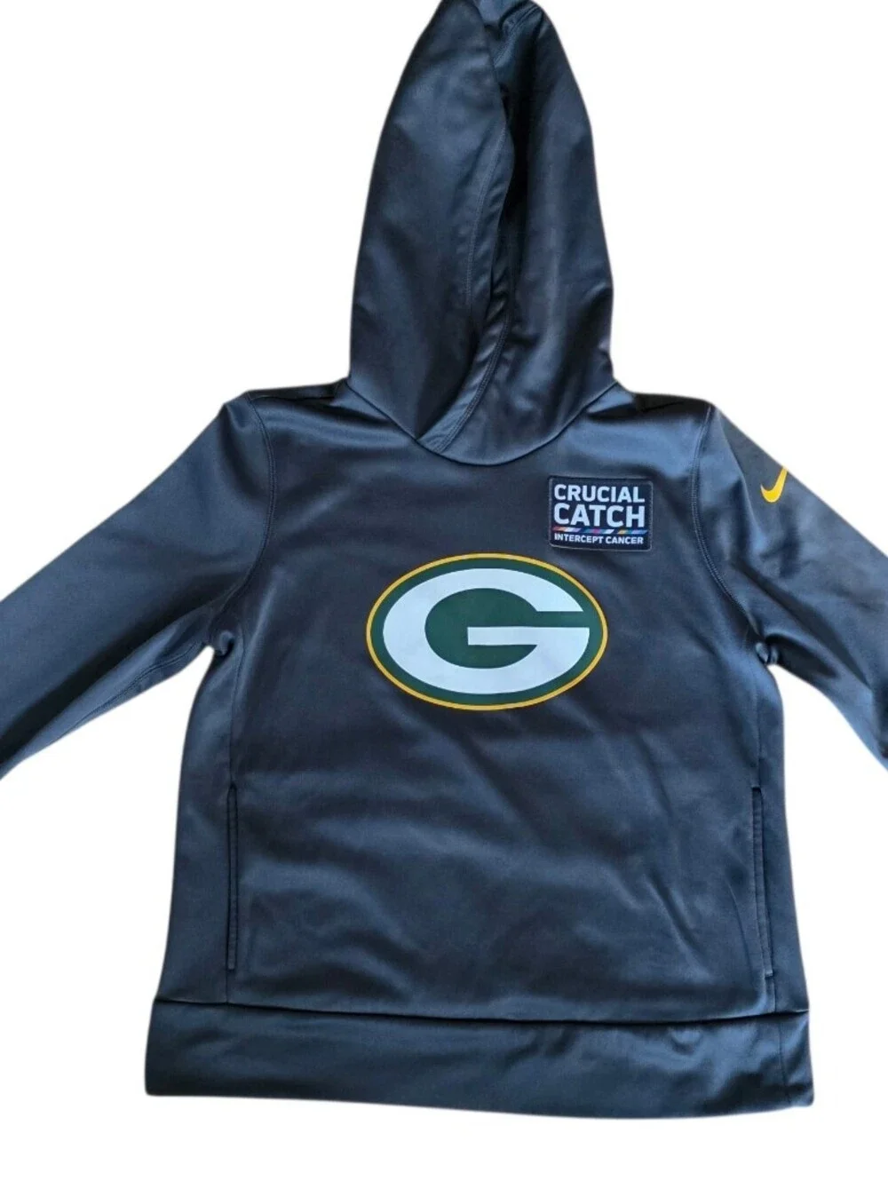 Nike Green Bay Packers Pullover Hoodie with Yellow Accents